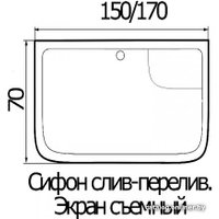 Душевая кабина River Sena 170/70/50 MT