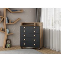 Детский комод Incanto Мишка с органайзером 800/5 PK-0060/05 (дуб/графит)