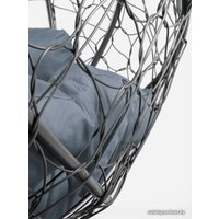 Подвесной диван M-Group Лежебока 11180309 (с серым ротангом/серая подушка)