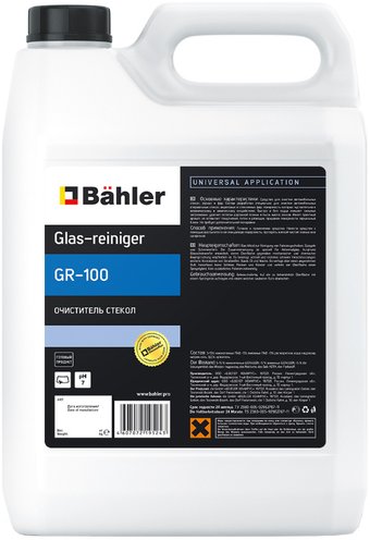 Bahler Очиститель стекол Glas-reiniger GR-100 5л