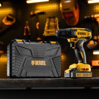Дрель-шуруповерт Denzel CDQ-20 (с 2-мя АКБ, кейс)