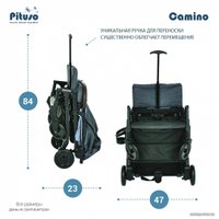 Коляска прогулочная «книга» Pituso Camino (черный/джинс)