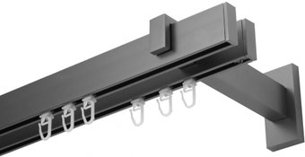 Карниз для штор Lm Decor Флэт Лайн Изи двойной (сатин, 3.2м)