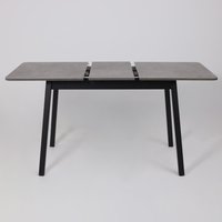 Кухонный стол Мамадома Tirk radial-110 раздвижной 110-142х70 (дымчатая керамика/черный)