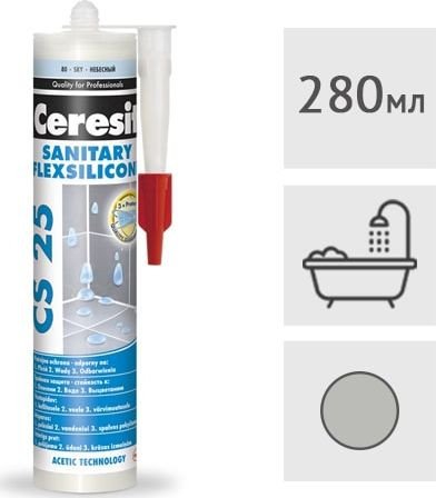 Герметик Ceresit CS 25 (280 мл, серый)