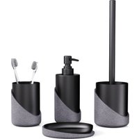 Аксессуары для ванной и туалета FORA Granit Dark (4 предмета)