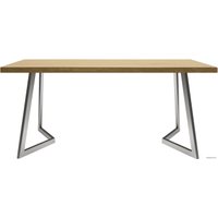 Кухонный стол Buro7 Уиллис 180 (классика, дуб натуральный/серебро)