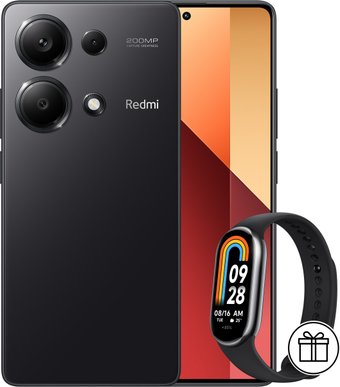 Xiaomi Redmi Note 13 Pro 4G 8GB/256GB с NFC международная версия (полуночный черный) и Xiaomi Smart Band 8 (серый) по акции