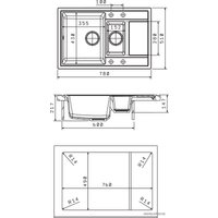 Кухонная мойка Florentina Липси-780К (антрацит)