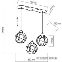 Подвесная люстра TK Lighting Orbita Black 1627