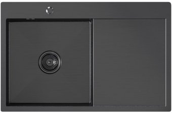 Кухонная мойка Mixline Pro 552922 (черный графит, с сифоном)