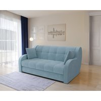 Диван Мебель-АРС Аккордеон Барон НПБ 120x200 (голубой Luna 089)