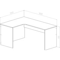 Стол МДК СПУ-П угловой 1600x1200x755 (правый, белый)