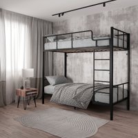Двухъярусная кровать Князев Мебель Дебора 1 ДБ1.80.200.Ч (черный муар)