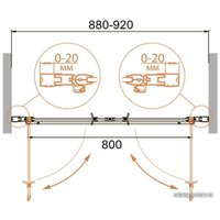 Душевая дверь Cezares Relax-B-2-90-C-Bi