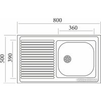 Кухонная мойка Mixline R 503443