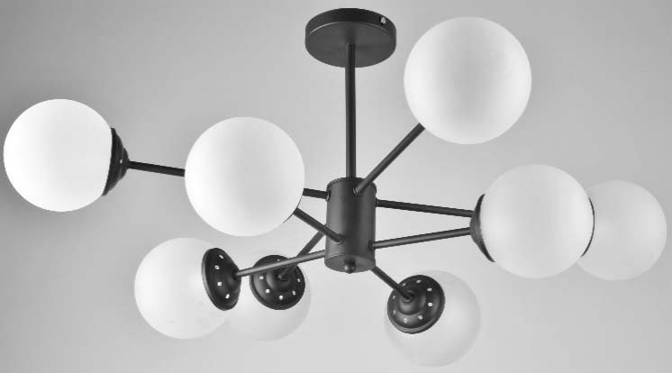 

Люстра средней высоты Mirastyle BL-1396/8 BK