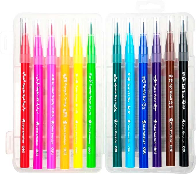 

Фломастеры Deli Color Emotion EC10304 (12 цв)