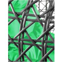 Подвесное кресло M-Group Для двоих Люкс 11510304 (серый ротанг/зеленая подушка)