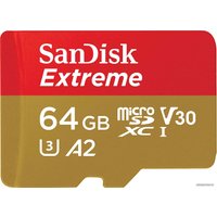 Карта памяти SanDisk Extreme microSDXC SDSQXAH-064G-GN6MN 64GB