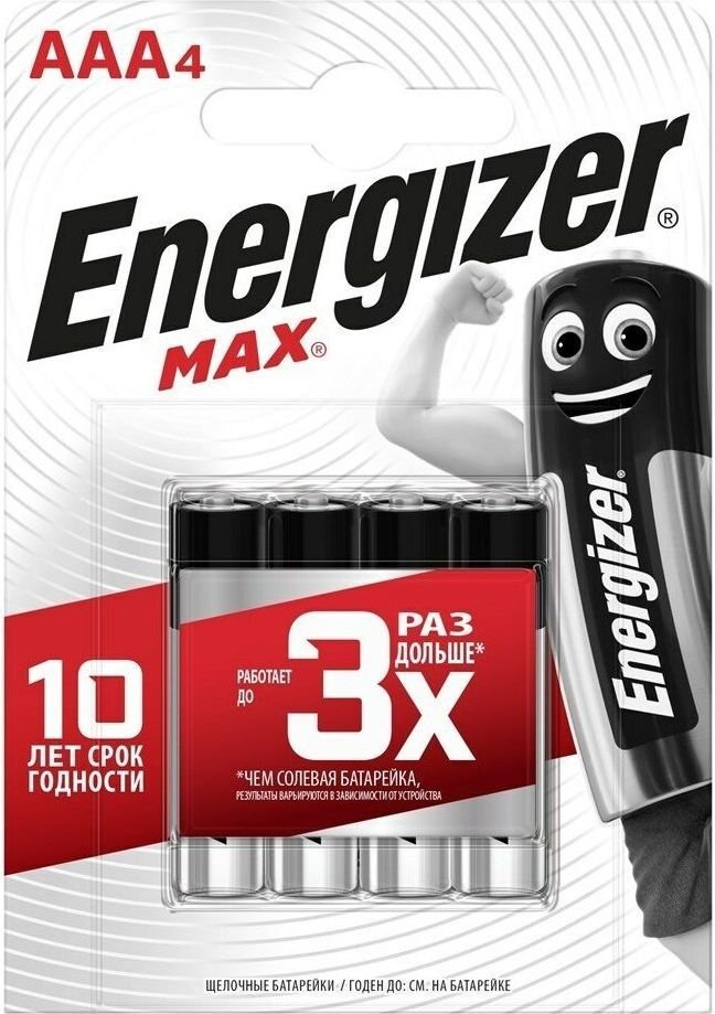 

Батарейка Energizer MAX E92 LR03/AAA BP4/48 4 шт