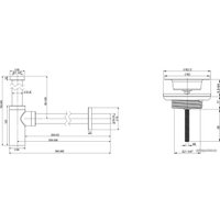 Сифон Wellsee Drainage System 182104005 (сифон, выпуск, хром)