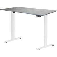 Стол для работы стоя ErgoSmart Electric Desk Prime 1380х800х18 мм (бетон чикаго/белый)