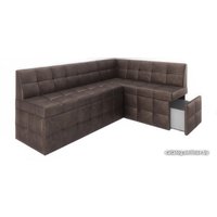 Угловой диван Мебель-АРС Атлантис правый 212x84x135 (серо-шоколадный Star Velvet 60 Cofee)