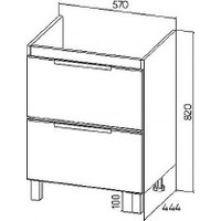  Viant Тумба под умывальник Берлин VBER60MDC-T2Y + S-UM-MOD60/1