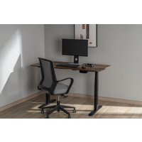 Стол для работы стоя ErgoSmart Ergo Desk Prime 1380x800x18 мм (дуб темно-коричневый/черный)