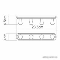 Планка с крючками Wasserkraft K-1074