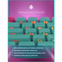 Клавиатура IO by Red Square Type 68 Pro g3ms Aquamarine (бирюзовый/розовый)