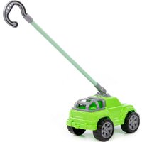 Игрушка-каталка Полесье Дени с ручкой 01911 (зеленый)