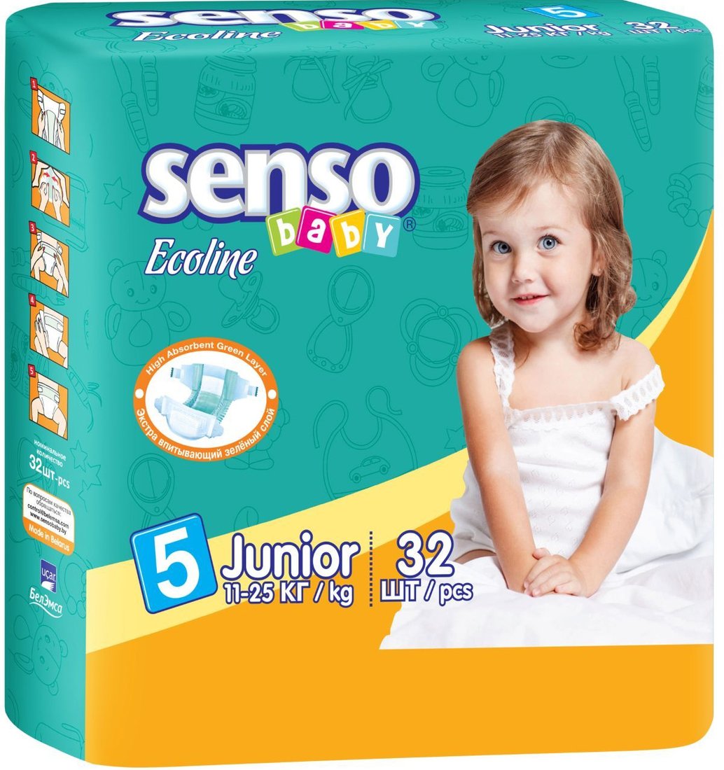

Подгузники Senso Baby Ecoline Junior 5 (32 шт)