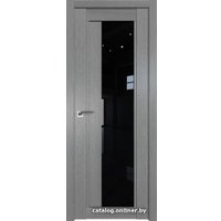 Межкомнатная дверь ProfilDoors 2.72XN L 60x200 (грувд серый/стекло черный триплекс)