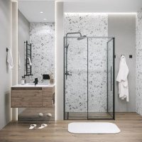 Душевой уголок Grossman Galaxy 100x90x195 120.K33.01.1090.21.00 (черный матовый/прозрачное стекло)