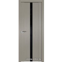 Межкомнатная дверь ProfilDoors 2.04XN L 50x200 (стоун, стекло lacobel черный лак)