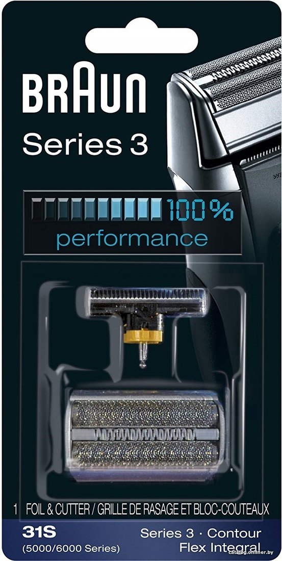 Сетка и режущий блок Braun Series 3 31S (серебристый)