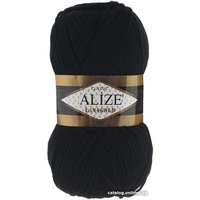 Пряжа для вязания Alize Lanagold 60 (240 м, черный)