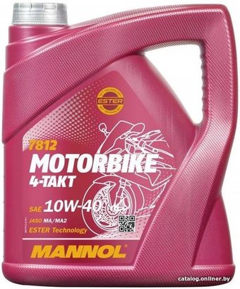 Моторное масло Mannol Motorbike 4-Takt 10W-40 4л