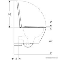 Унитаз подвесной Geberit Smyle Square Rimfree 500.683.00.2