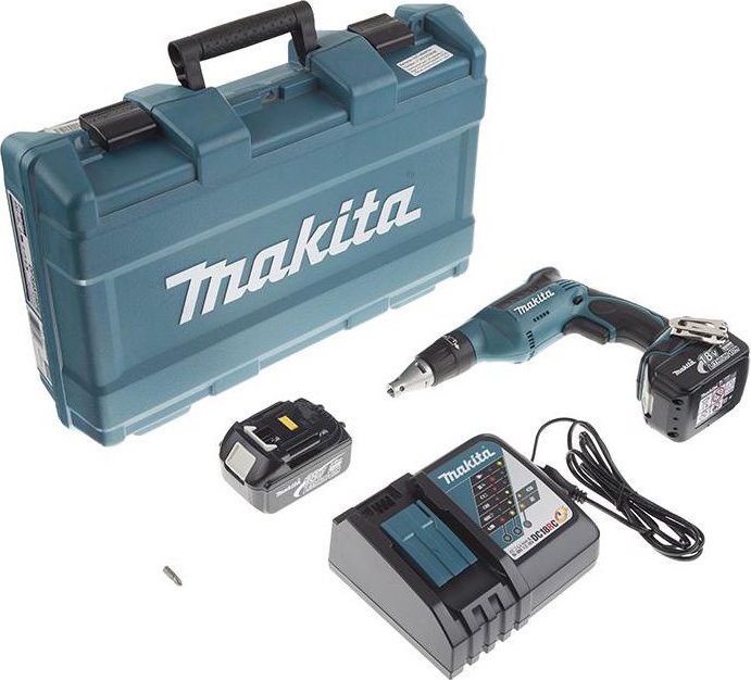 

Шуруповерт для гипсокартона Makita DFS451RFE (с 2-мя АКБ, кейс)