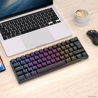 Клавиатура Royal Kludge RK61 New RGB (черный, RK Blue)