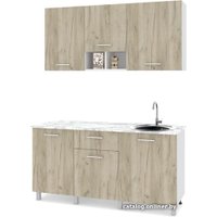 Готовая кухня Modern Ника Н16 (белый/серый дуб) в Солигорске