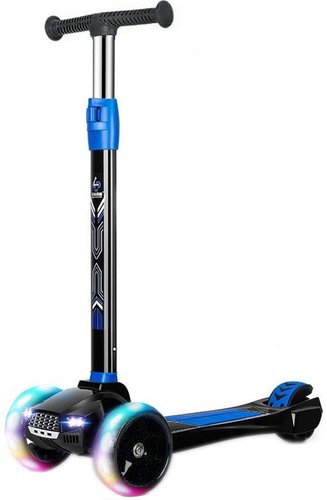 Трехколесный самокат Scooter Jetta 1620 (черный/синий)