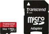 microSDXC UHS-I 400x Premium (Class 10) 64GB (TS64GUSDU1)