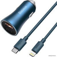 Автомобильное зарядное Baseus Golden Contactor Pro Dual Quick Charger U+C 40W Set TZCCJD-03