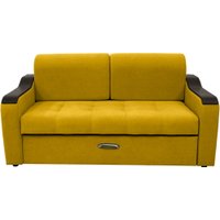 Диван Сириус Лидер-3 НПБ 185x110 (Eva 18 велюр желтый)