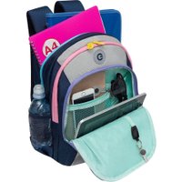 Школьный рюкзак Grizzly RG-461-2 (синий/светло-серый)