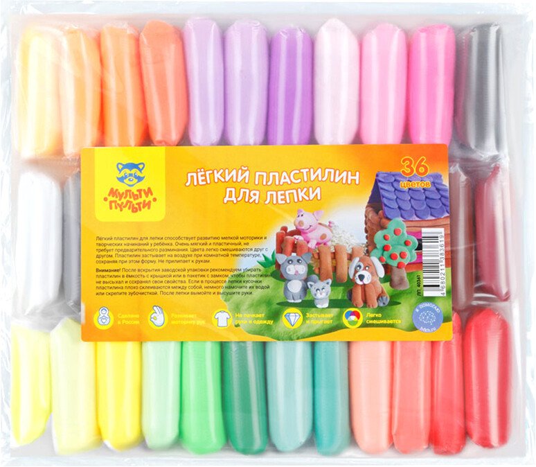 Пластилин Мульти-пульти ЛП_40361 (36 цв)